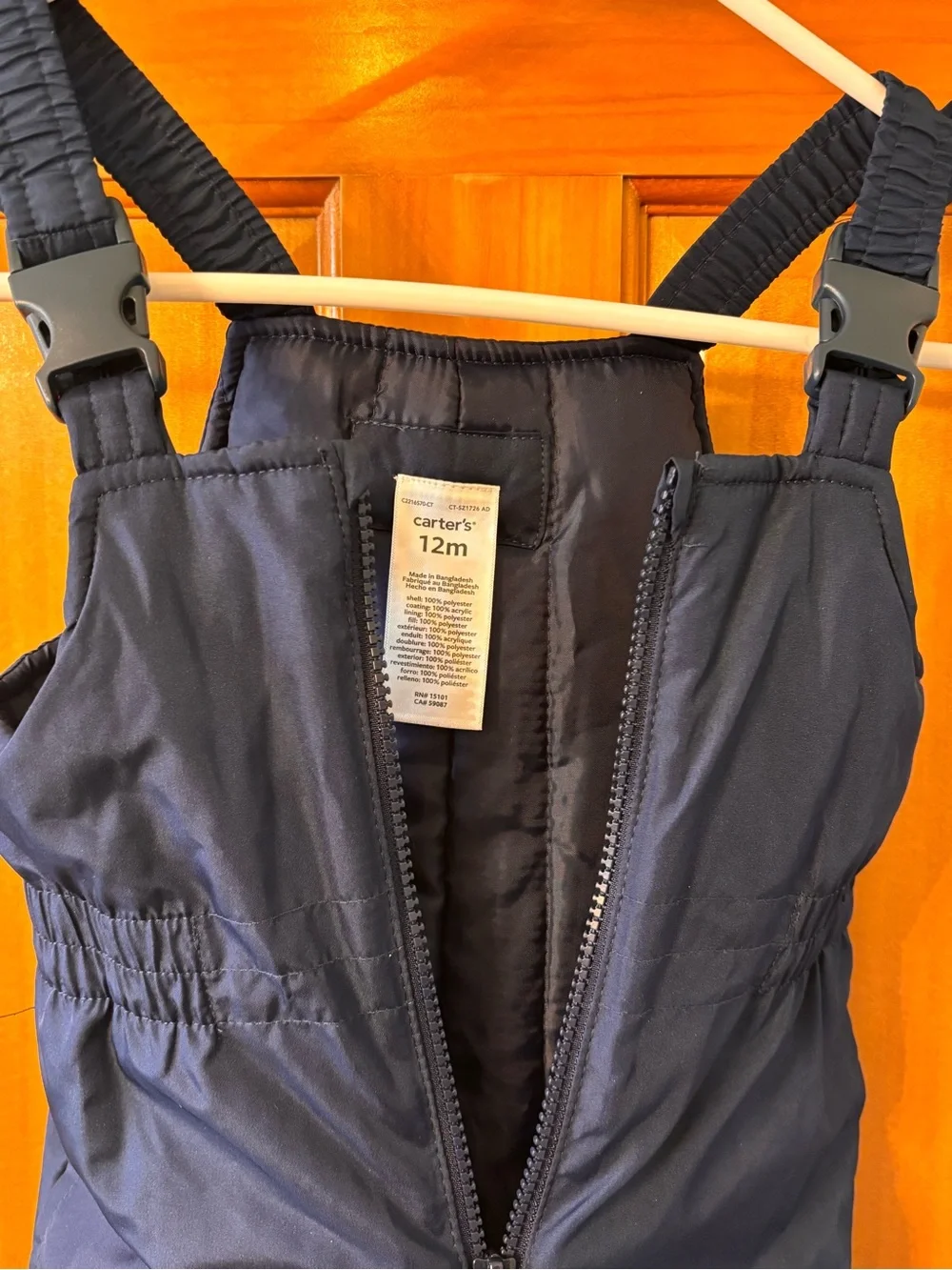 Navy Toddler Winter Snowsuit with Polar Bear Print